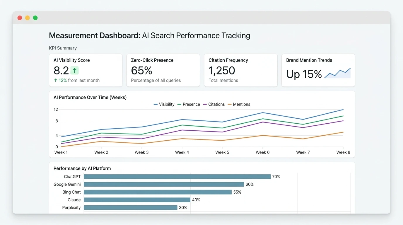AI visibility measurement dashboard and KPI framework