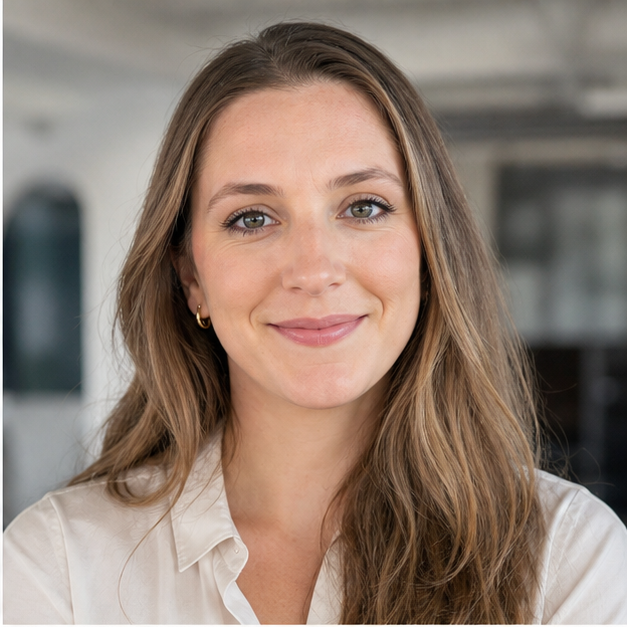 AI-generated realistic representative portrait for Michaela review card