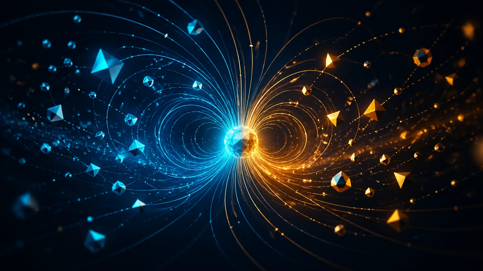 Eclipsed clock face with golden particles dissolving from rim