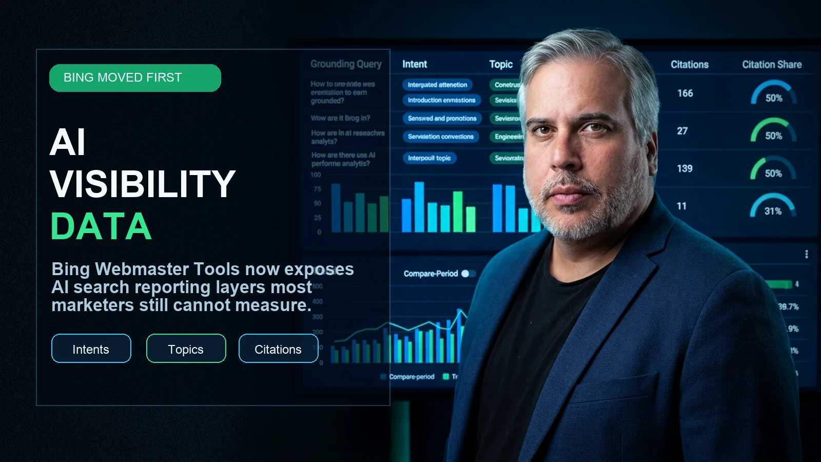 Bing AI Visibility Insights: How to Use Intents, Topics, Citation Share, and Compare