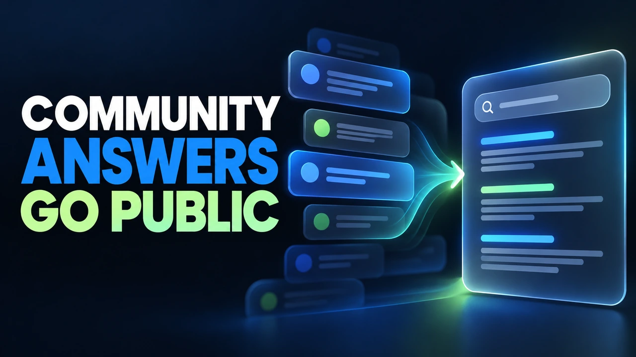 Community chat messages becoming a public search result