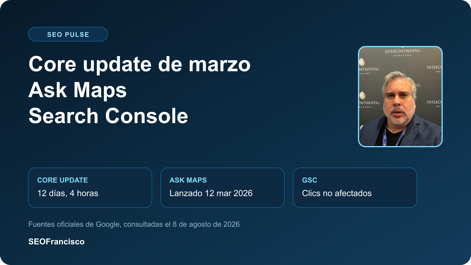 Core update, Ask Maps y el error de Search Console