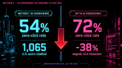 AI Overviews cutting organic clicks by 38%